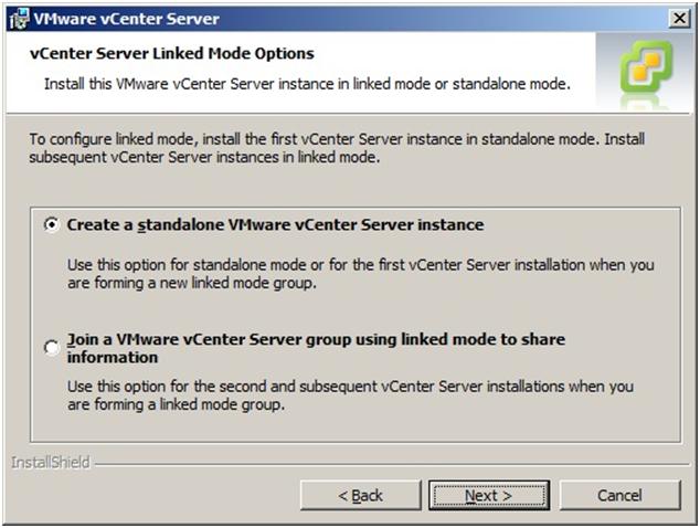 VMware vCenter 5 Installation Guide - vCenter Installation Wizard